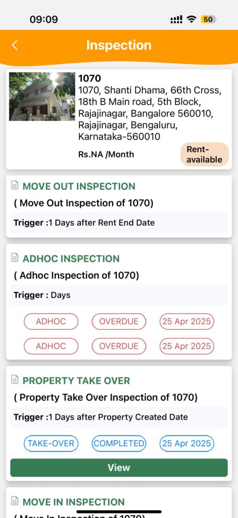From move-ins, move-outs to takeovers and adhoc checks every inspection is documented, scheduled, and accessible at your fingertips!