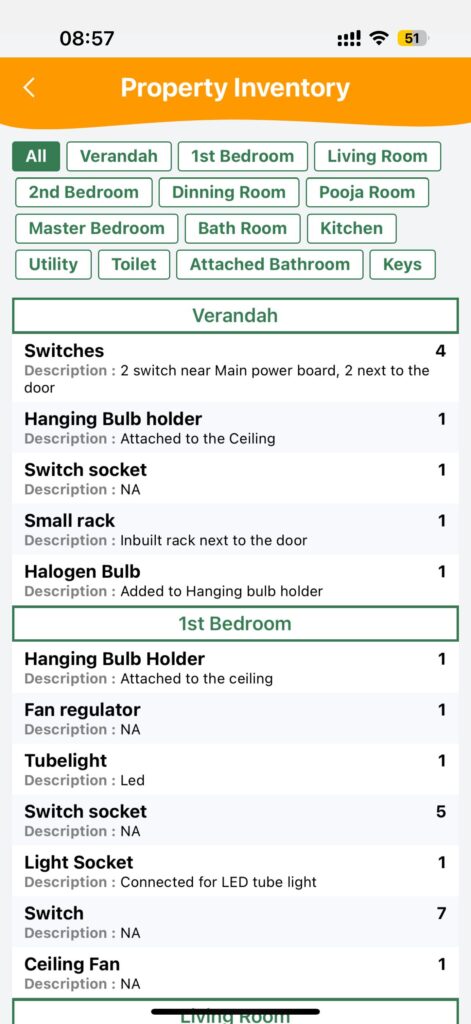 Room-Wise Inventory at Your Fingertips